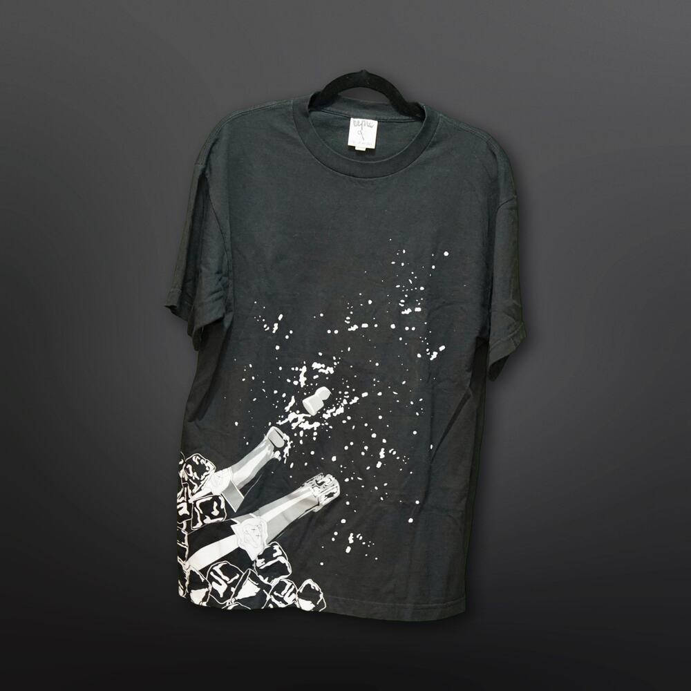 Be Priv Men's Black and Grey Short Sleeve Tee - XL